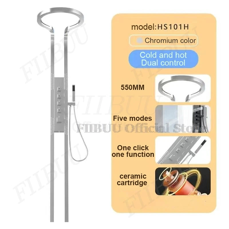 Multifunctional Wall-Mounted Waterfall Shower System