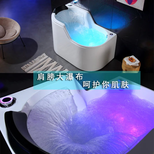 Compact Luxury Massage Bathtub with Heating & Bubble Jets