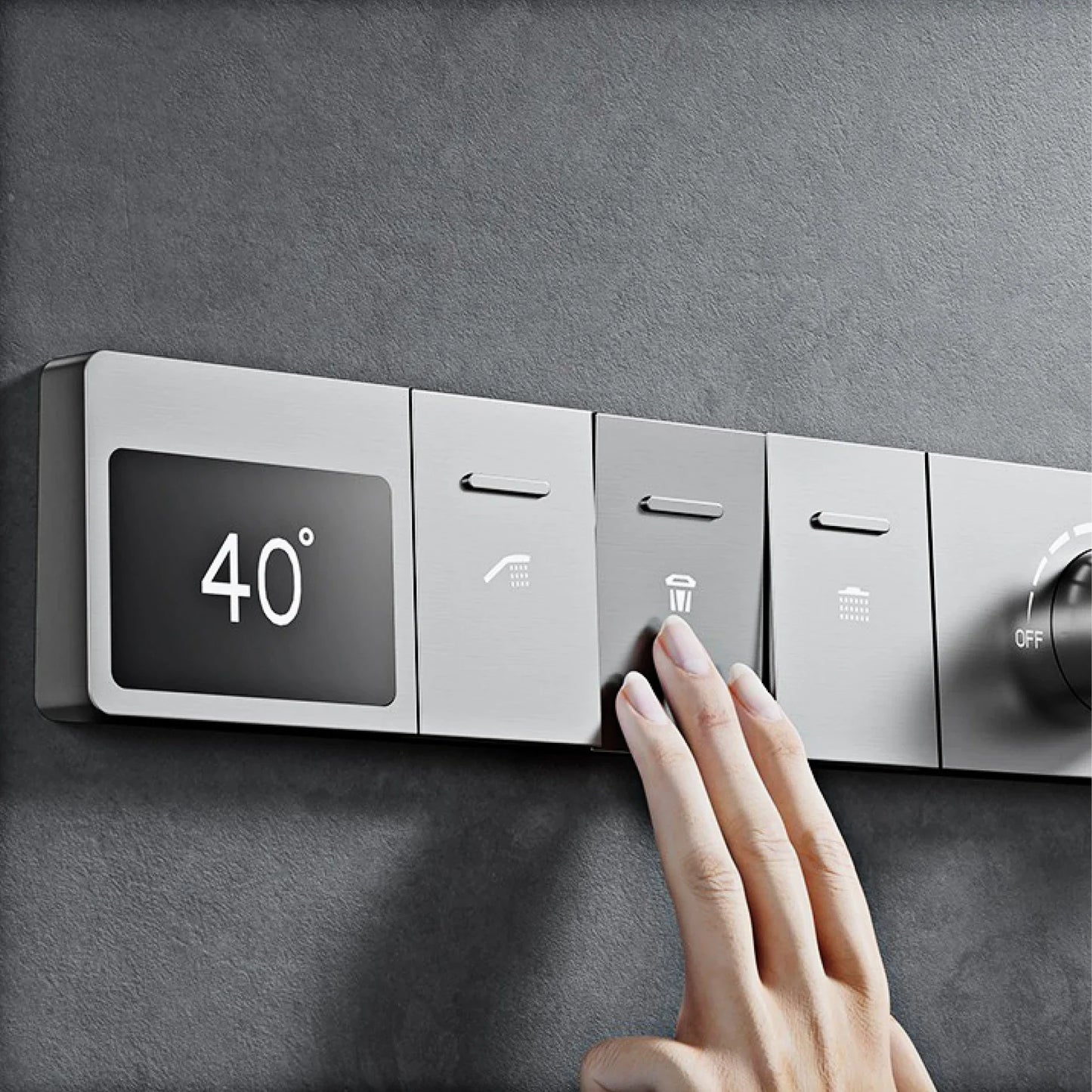 Brass Ceiling Shower System with LED Digital Display
