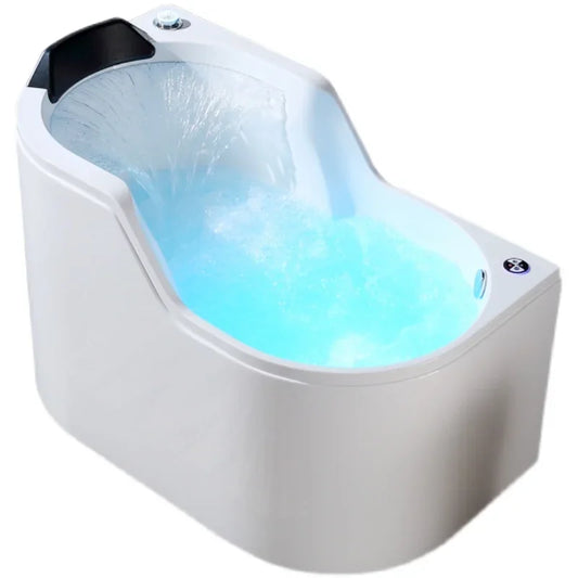 Compact Luxury Massage Bathtub with Heating & Bubble Jets
