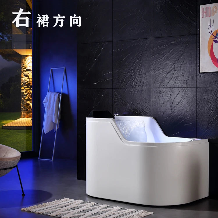 Compact Luxury Massage Bathtub with Heating & Bubble Jets