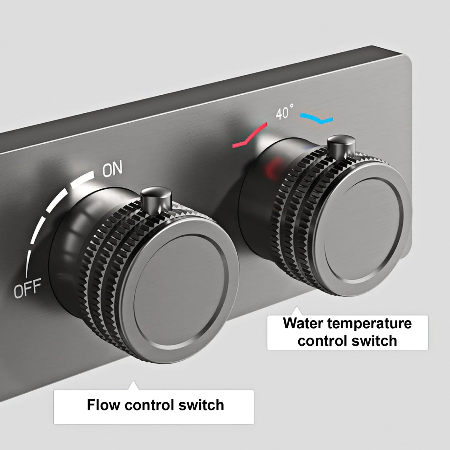 Brass Ceiling Shower System with LED Digital Display