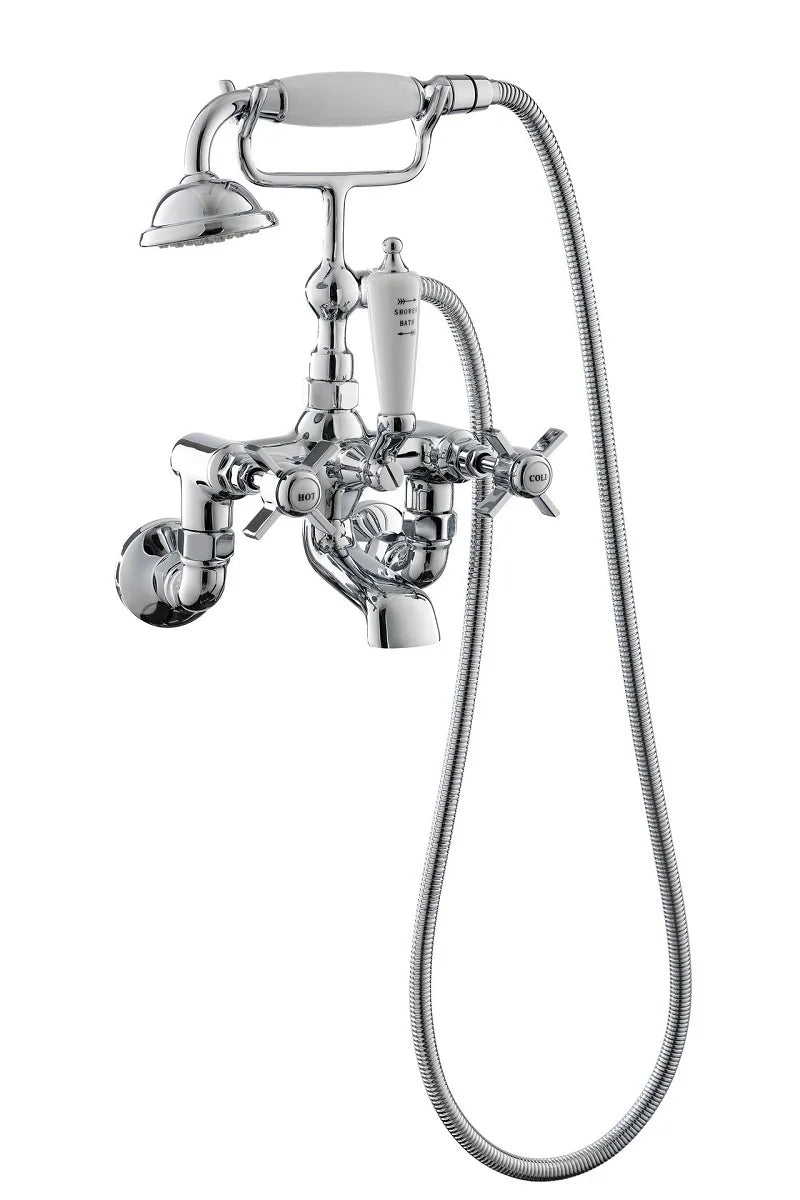 Classic Wall-Mounted Bathtub Faucet Set - Gold or Chrome
