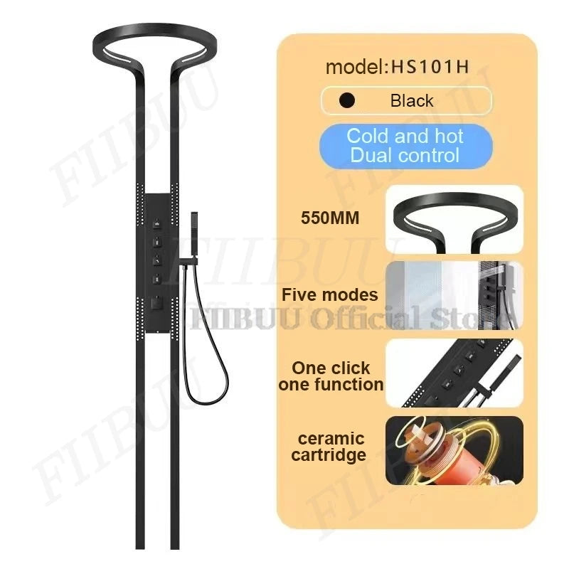 Multifunctional Wall-Mounted Waterfall Shower System
