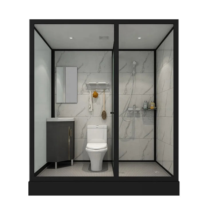 All-in-One Prefabricated Bathroom Pod with Shower & Toilet