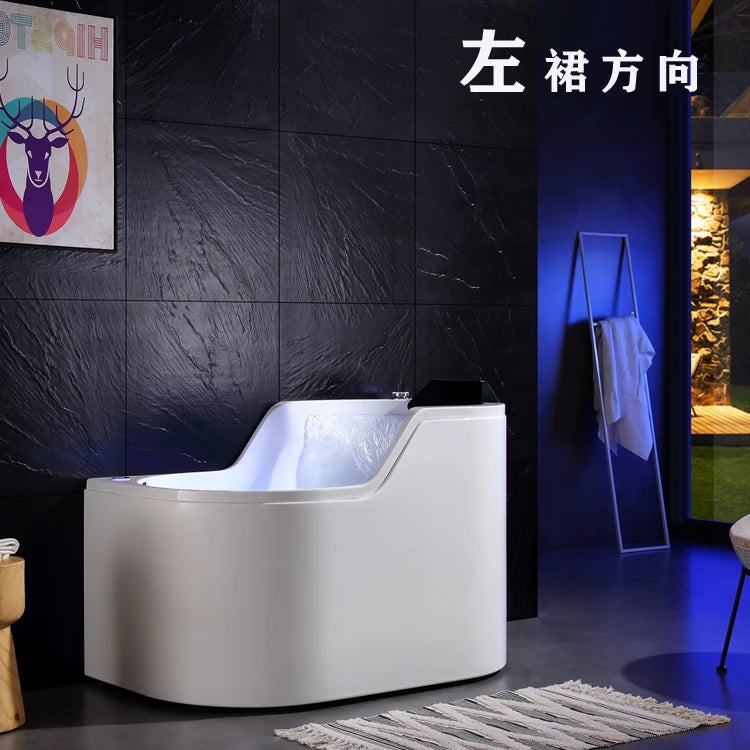 Compact Luxury Massage Bathtub with Heating & Bubble Jets